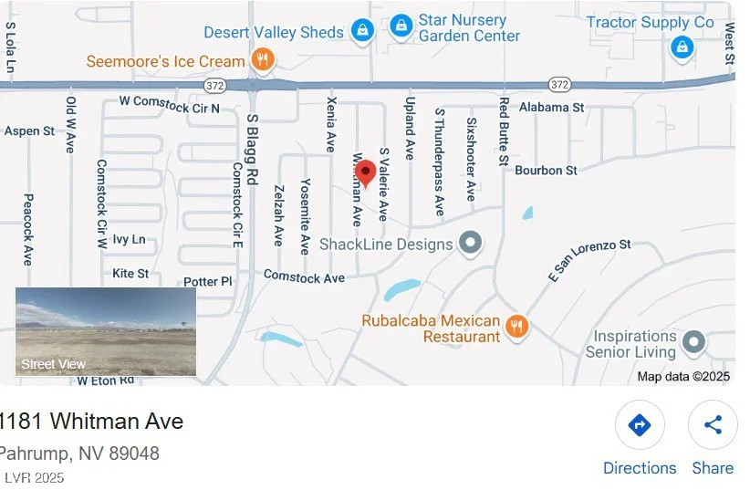 1181 Whitman, Pahrump, NV 89048