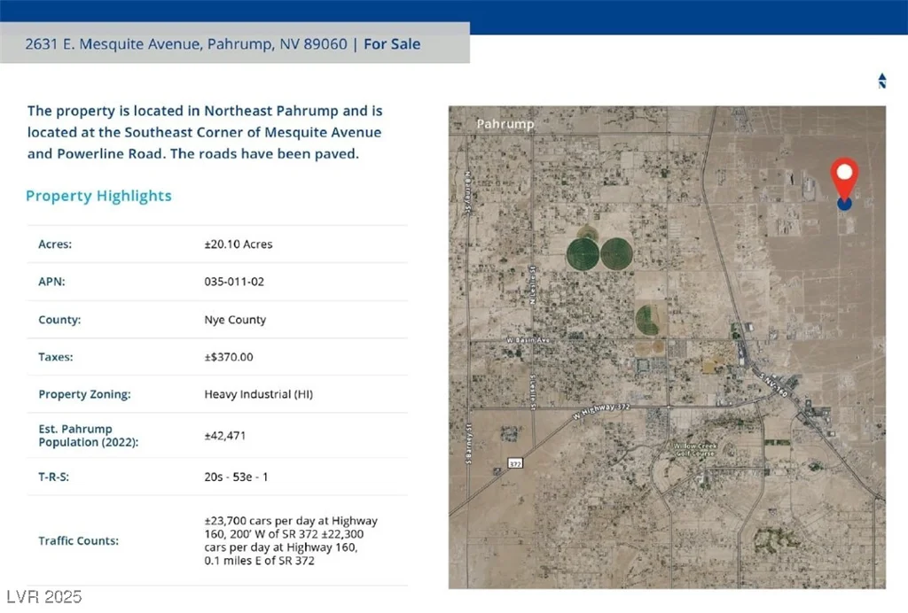 2631 Mesquite, Pahrump, NV 89060