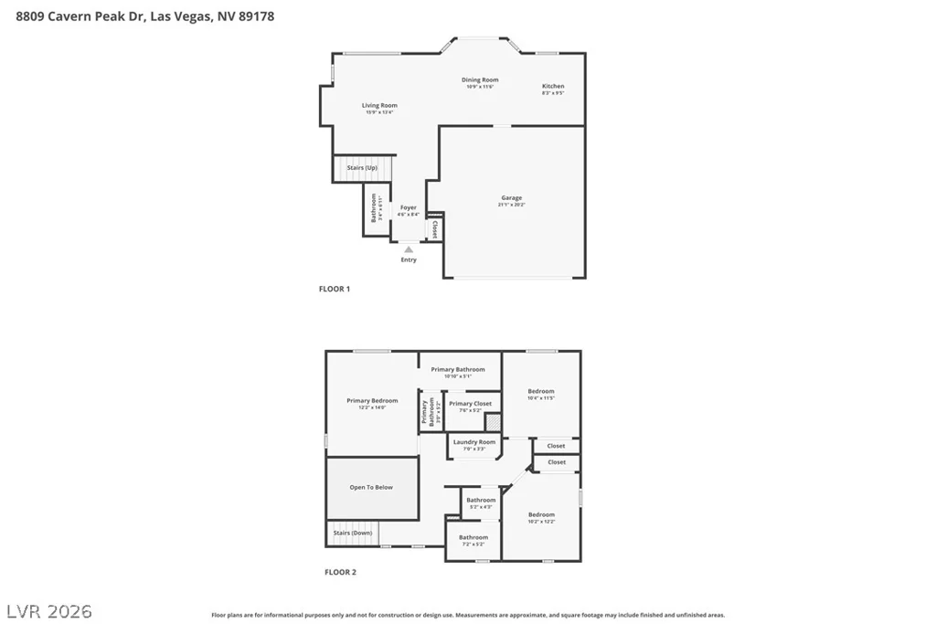 8809 Cavern Peak, Las Vegas, NV 89178