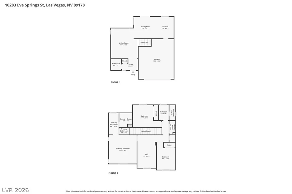 10283 Eve Springs, Las Vegas, NV 89178