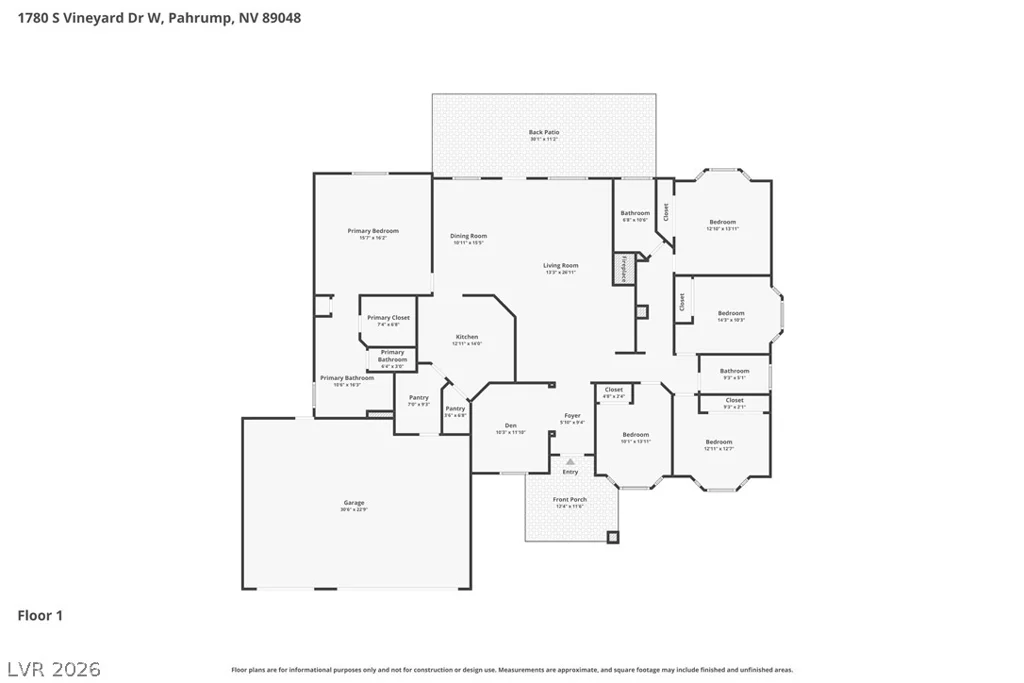 1780 Vineyard, Pahrump, NV 89048