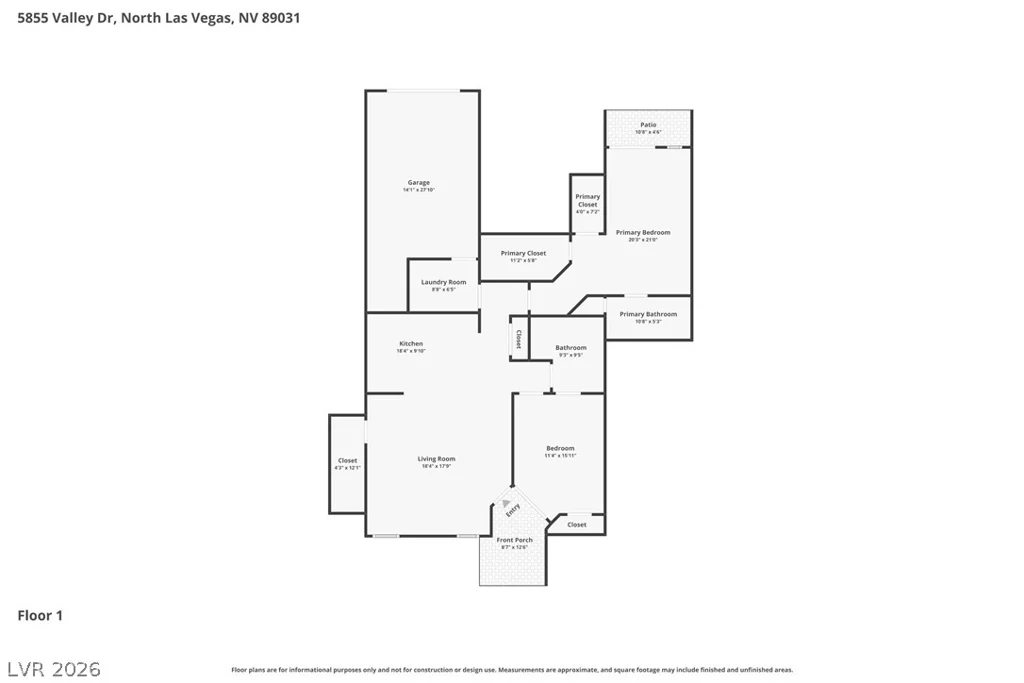 5855 Valley, North Las Vegas, NV 89031