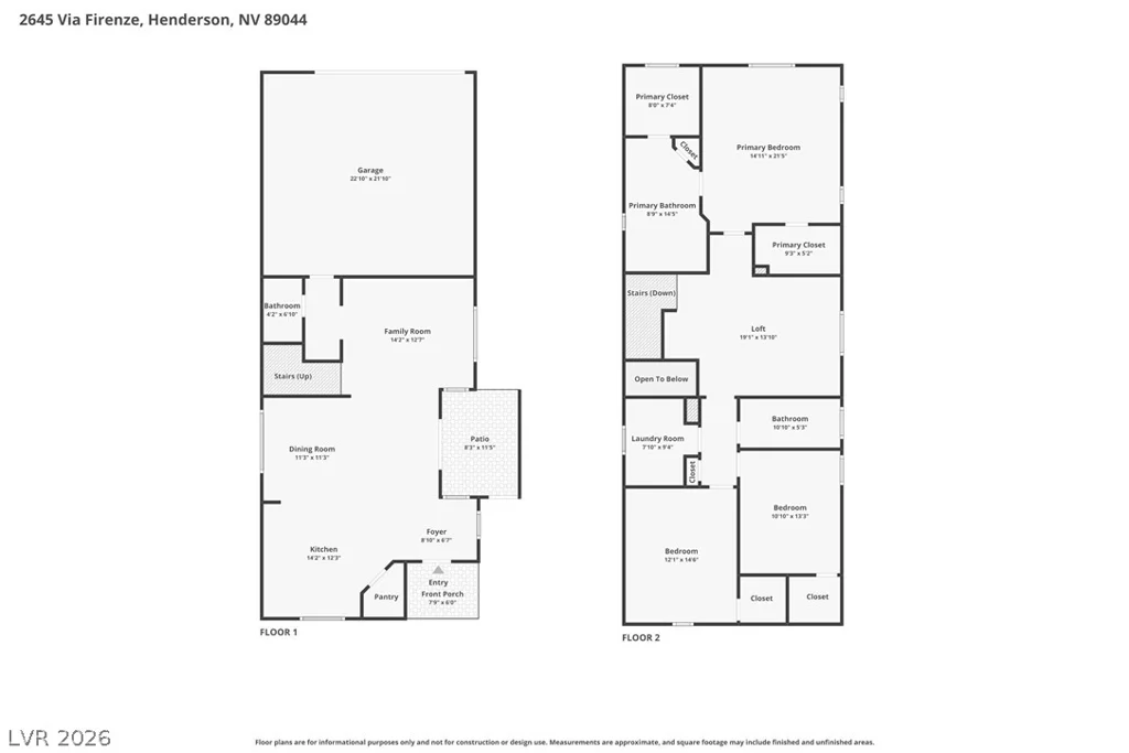 2645 Via Firenze, Henderson, NV 89044