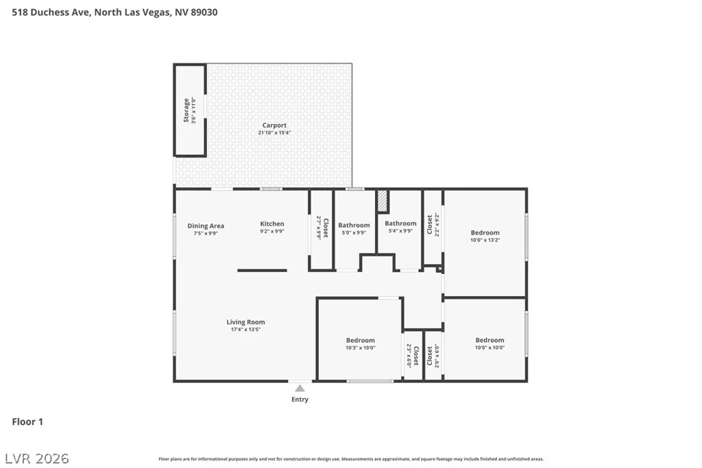 518 Duchess, North Las Vegas, NV 89030