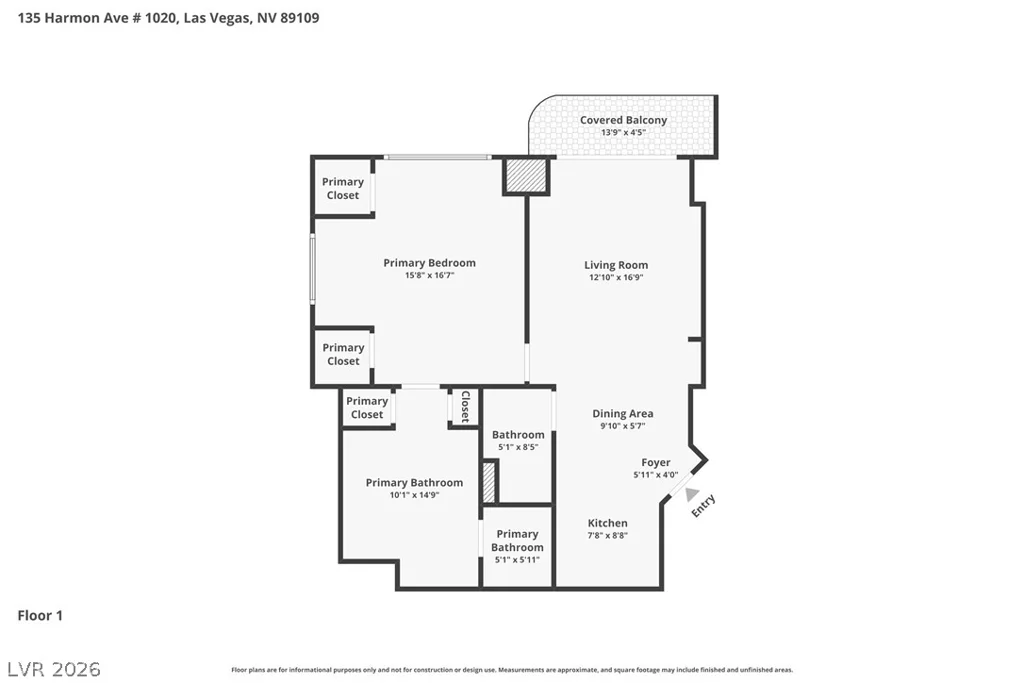 135 Harmon, Las Vegas, NV 89109