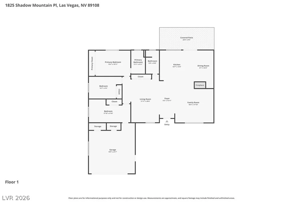 1825 Shadow Mountain, Las Vegas, NV 89108