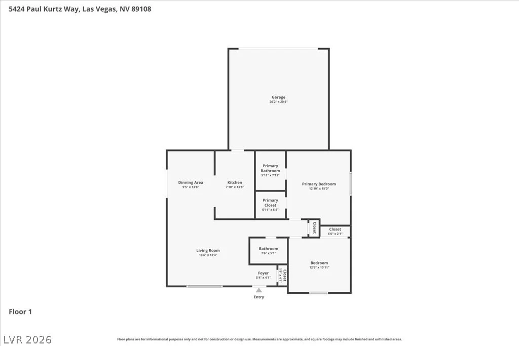 5424 Paul Kurtz, Las Vegas, NV 89108