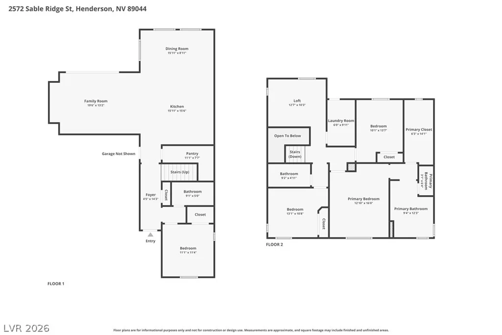 2572 Sable Ridge, Henderson, NV 89044