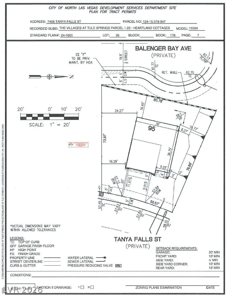 7405 TANYA FALLS, North Las Vegas, NV 89084