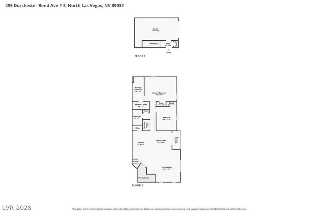 495 Dorchester Bend, North Las Vegas, NV 89032