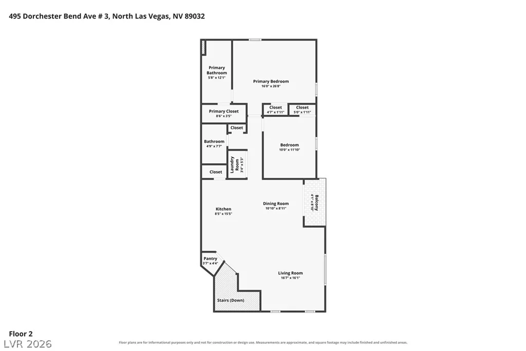 495 Dorchester Bend, North Las Vegas, NV 89032