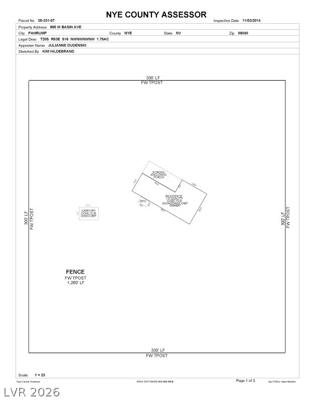 965 Basin, Pahrump, NV 89060