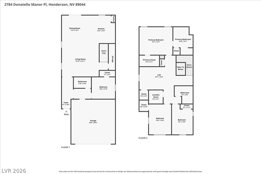 2784 Donatello Manor, Henderson, NV 89044